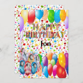 verjaardagsuitnodiging kaart (Voorkant / Achterkant)