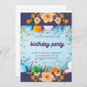 Verjaardagsuitnodiging Kaart (Voorkant / Achterkant)