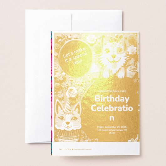 VERJAARDAGSUITNODIGING KAART (Met envelop)