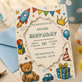 Verjaardagsuitnodiging Kinderfeest Uitnodiging