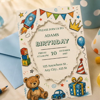 Verjaardagsuitnodiging Kinderfeest Uitnodiging