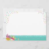 Verjaardagsuitnodiging koraalrif onder de zee Roze Kaart (Achterkant)