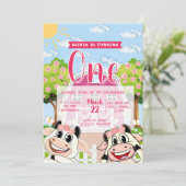 Verjaardagsuitnodiging La Vaca Lola Kaart (Staand voorkant)