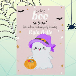Verjaardagsuitnodiging Little Boo Halloween Kaart