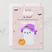 Verjaardagsuitnodiging Little Boo Halloween Kaart (Voorkant)