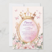 Verjaardagsuitnodiging Little Princess Kind Kaart (Voorkant)