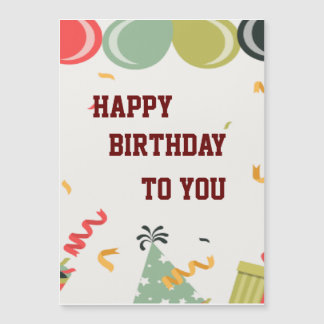 Verjaardagsuitnodiging Magnetische Uitnodiging