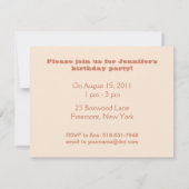 verjaardagsuitnodiging meisje op ballonnen kaart (Achterkant)