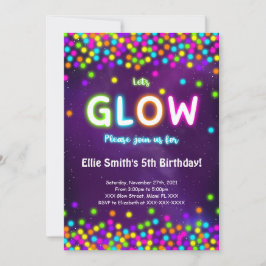 Verjaardagsuitnodiging met Editable Glow Kaart