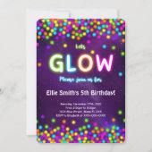Verjaardagsuitnodiging met Editable Glow Kaart (Voorkant)