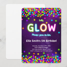 Verjaardagsuitnodiging met Editable Glow Kaart