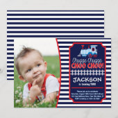 Verjaardagsuitnodiging met enveloppen kaart (Voorkant / Achterkant)