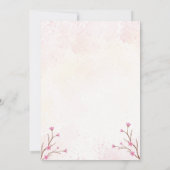 verjaardagsuitnodiging met Floral met vlinders Kaart (Achterkant)