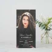 Verjaardagsuitnodiging met foto aankondiging (Staand voorkant)