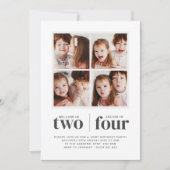 Verjaardagsuitnodiging met fotocollage voor gezame kaart (Voorkant)