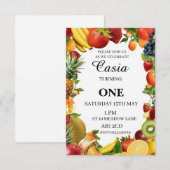 Verjaardagsuitnodiging met fruit Personalized Card Bedankkaart (Voorkant / Achterkant)