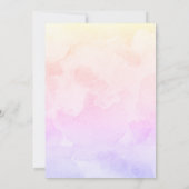 Verjaardagsuitnodiging met waterverf 'Schattig ond Kaart (Achterkant)