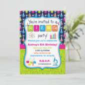 Verjaardagsuitnodiging met wetenschappelijk experi kaart (Staand voorkant)