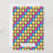 Verjaardagsuitnodiging met wetenschappelijk experi kaart (Achterkant)