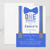 Verjaardagsuitnodiging Mr. One-derful Kaart (Voorkant / Achterkant)