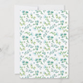 Verjaardagsuitnodiging Olifantje, Boho Bloemen Kaart (Achterkant)