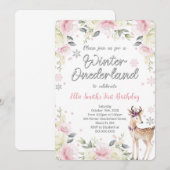 Verjaardagsuitnodiging Onafhandelijke Winter Wonde Kaart (Voorkant / Achterkant)