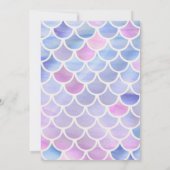 Verjaardagsuitnodiging Onder de Zee, Zeemeermin Ui Kaart (Achterkant)