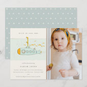 Verjaardagsuitnodiging onderzeeër onder water voor bedankkaart (Voorkant / Achterkant)