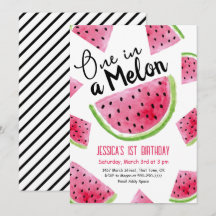 Verjaardagsuitnodiging One in a Melon
