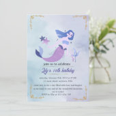 Verjaardagsuitnodiging op maat voor meisjes (Staand voorkant)