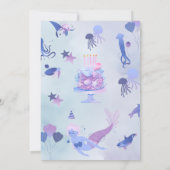 Verjaardagsuitnodiging op maat voor meisjes (Achterkant)