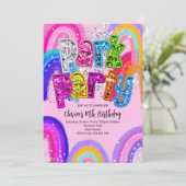 Verjaardagsuitnodiging Parkfeest Kaart (Staand voorkant)