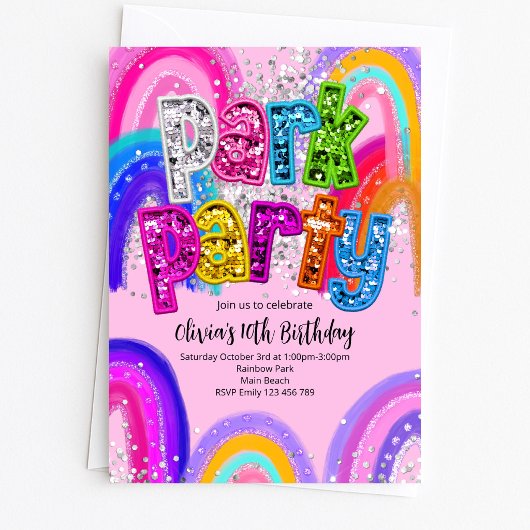 Verjaardagsuitnodiging Parkfeest Kaart