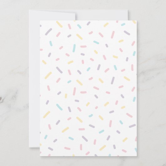 Verjaardagsuitnodiging Pastel Donut - Donut Want T Kaart (Achterkant)