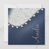 Verjaardagsuitnodiging Pearl Square Kaart (Voorkant)