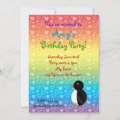 verjaardagsuitnodiging Penguin Kaart (Voorkant)