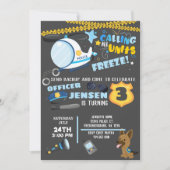 Verjaardagsuitnodiging politie kaart (Voorkant)