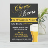 Verjaardagsuitnodiging Proost & Bier Kaart (Staand voorkant)