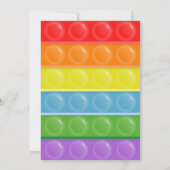 Verjaardagsuitnodiging Rainbow Pop It Kaart (Achterkant)