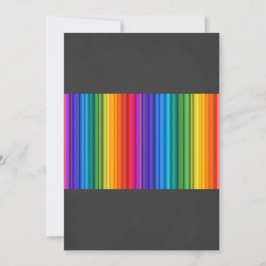 Verjaardagsuitnodiging regenboog bowlen kaart (Achterkant)