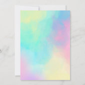 Verjaardagsuitnodiging Regenboog Springhuis Kaart (Achterkant)