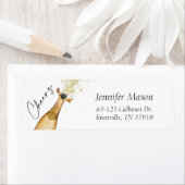 Verjaardagsuitnodiging retouradres Cheers Etiket (Insitu)