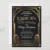 Verjaardagsuitnodiging Roaring Twenties Kaart (Voorkant)