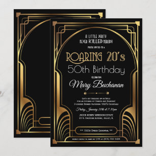 Verjaardagsuitnodiging Roaring Twenties Kaart