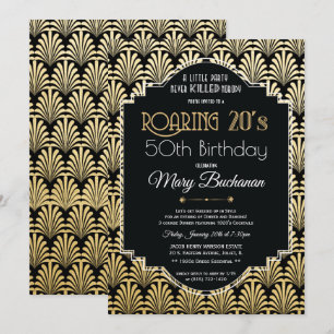 Verjaardagsuitnodiging Roaring Twenties Kaart