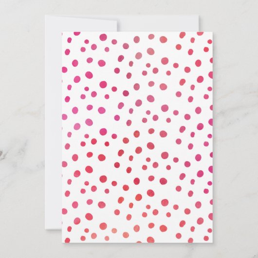 verjaardagsuitnodiging | roze aquarelballon kaart (Achterkant)