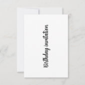 Verjaardagsuitnodiging RSVP Kaartje (Achterkant)
