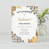 Verjaardagsuitnodiging Safari Bewerkbaar Kaart (Staand voorkant)