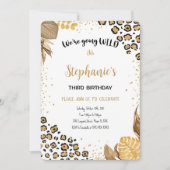 Verjaardagsuitnodiging Safari Bewerkbaar Kaart (Voorkant)