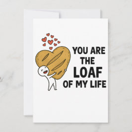 Verjaardagsuitnodiging - Schattige Brood Puns Fees Kaart